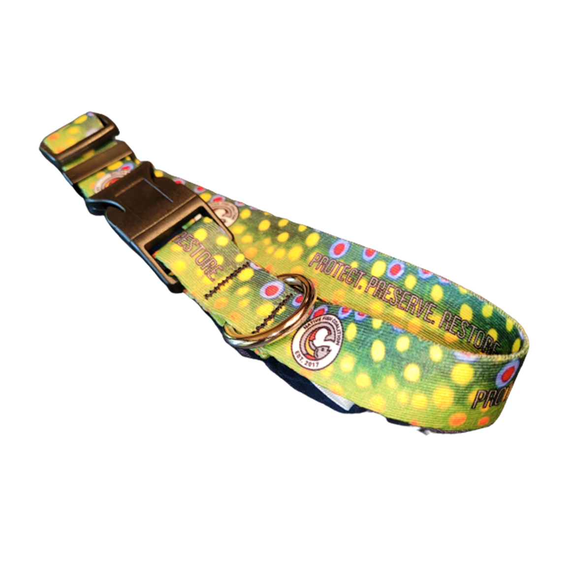 Custom NFC Brook Trout Dog Collars (2 Sizes)