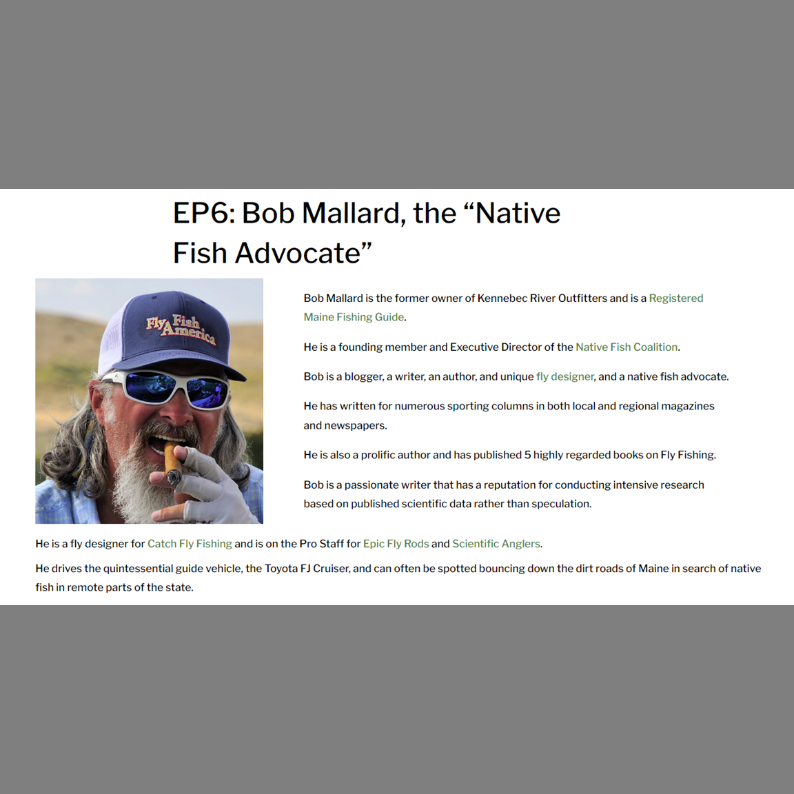 Podcast: NFC ED Bob Mallard Talks with Fly Line Podcast