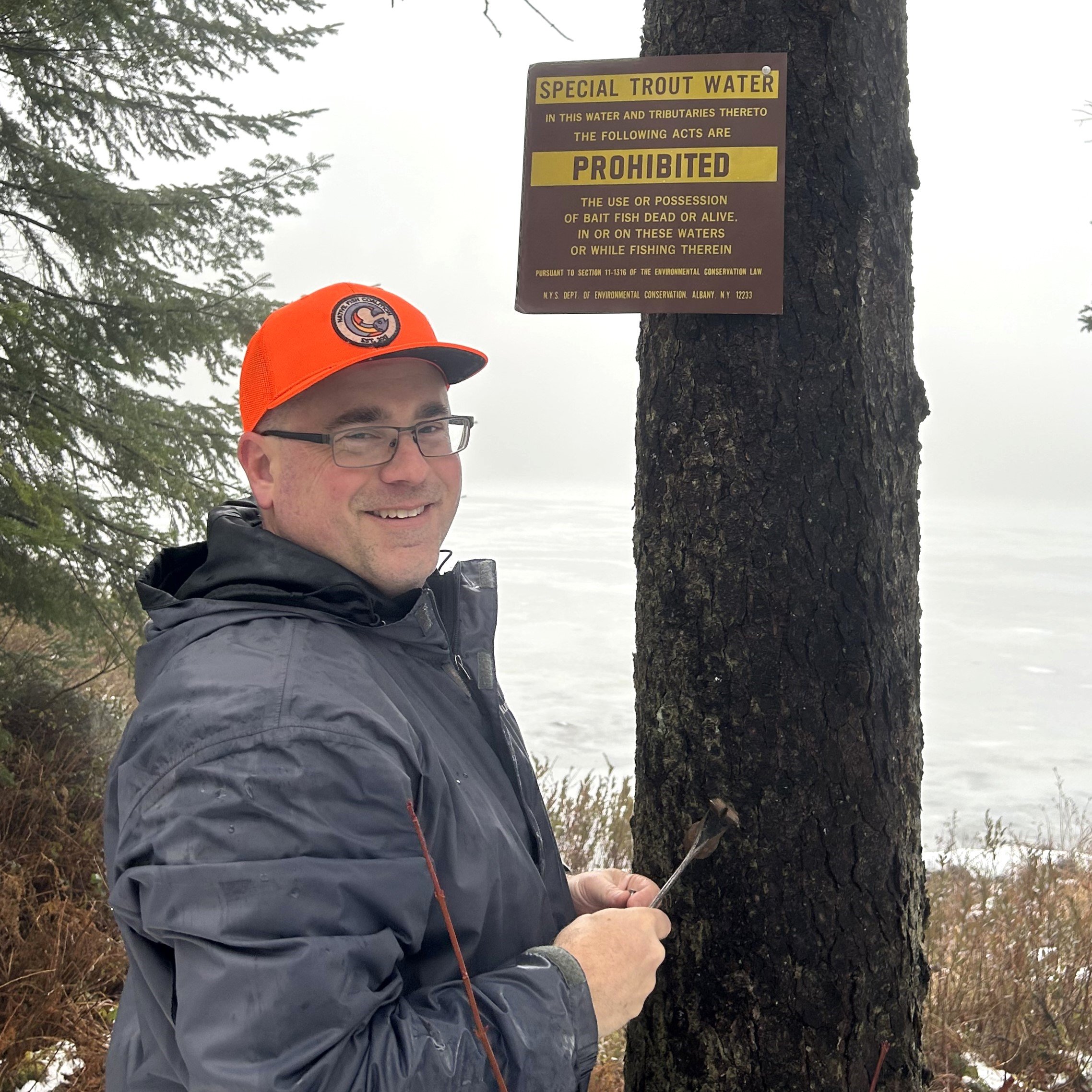 NY NFC Leads Effort to Post Information Signs on Self-Sustaining Brook Trout ponds in Adirondack Region