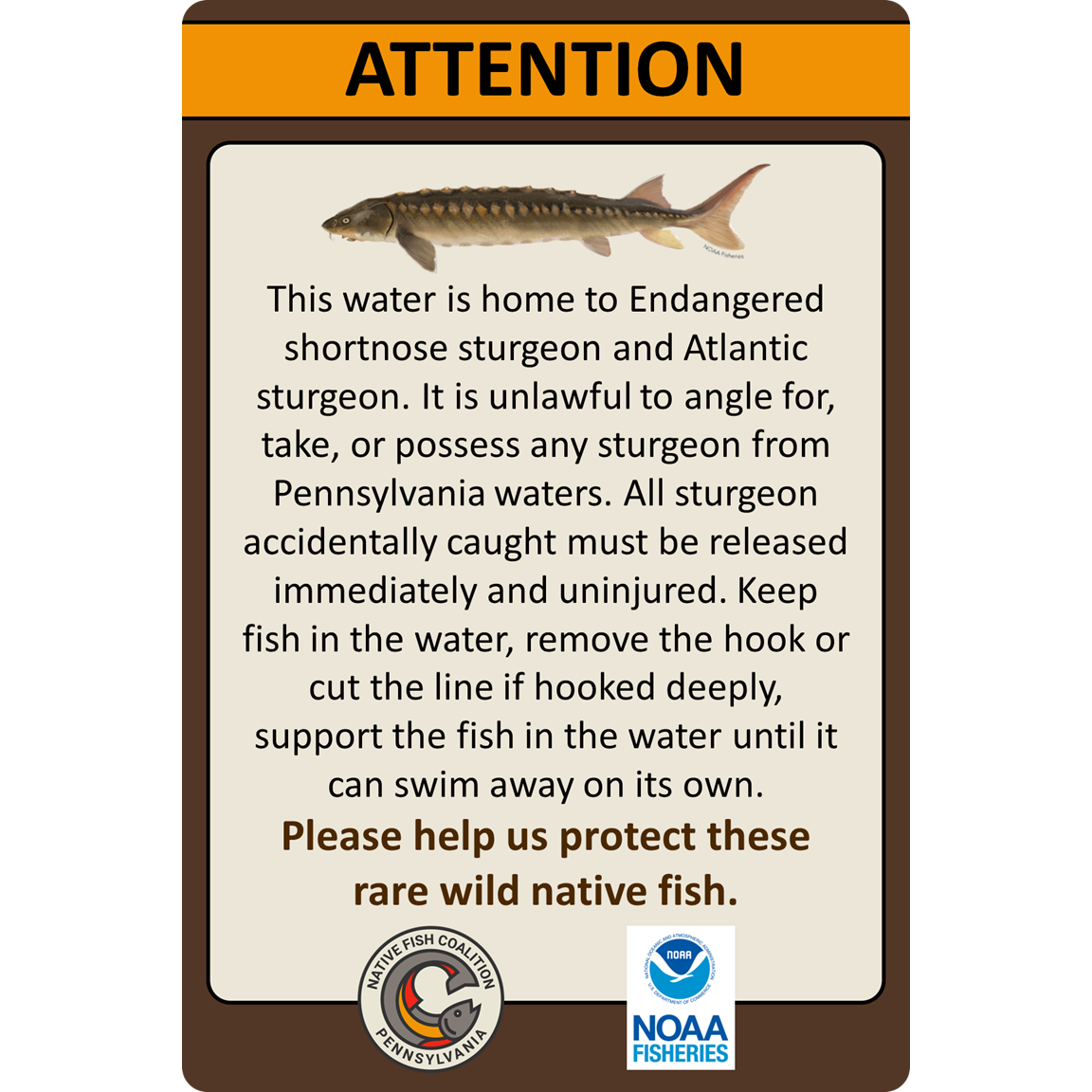 Sturgeon Sign - Pennsylvania