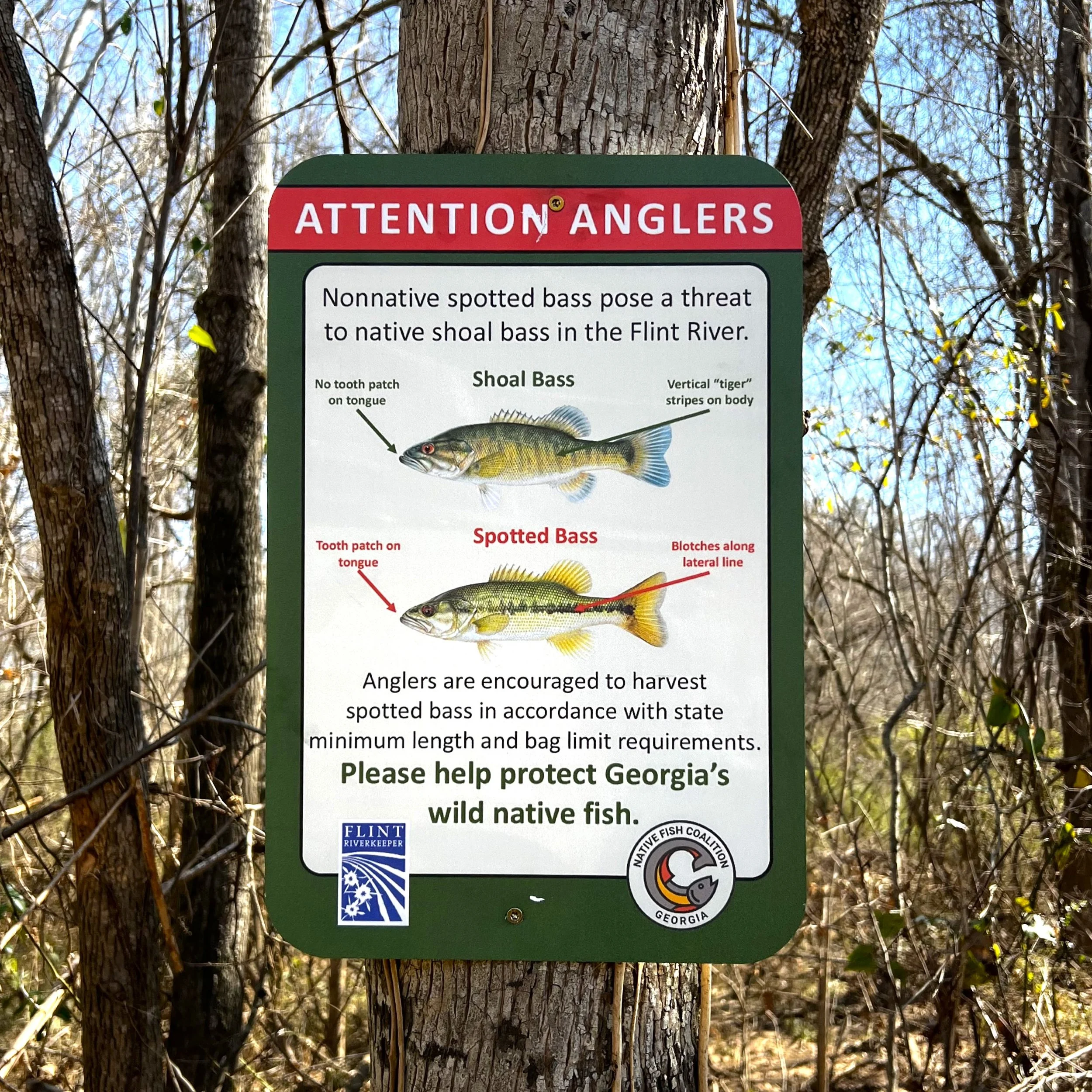 Georgia NFC Posts Informational Signs on Flint River...