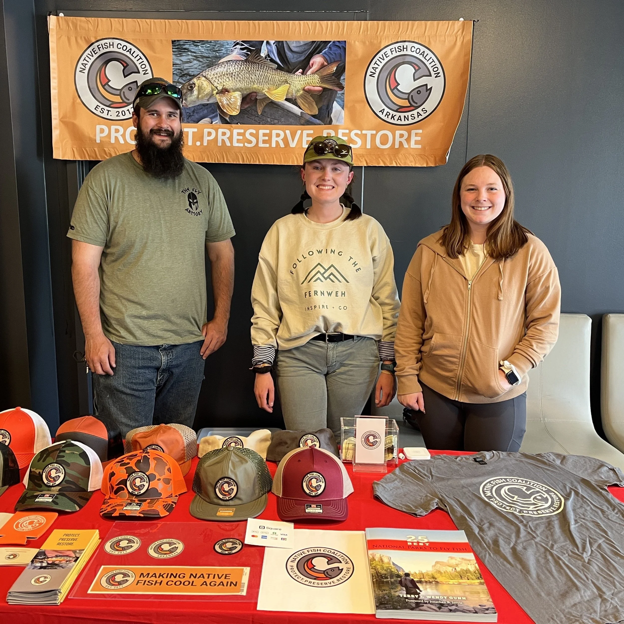 Arkansas NFC Tables at Fly Fishing Film Tour..