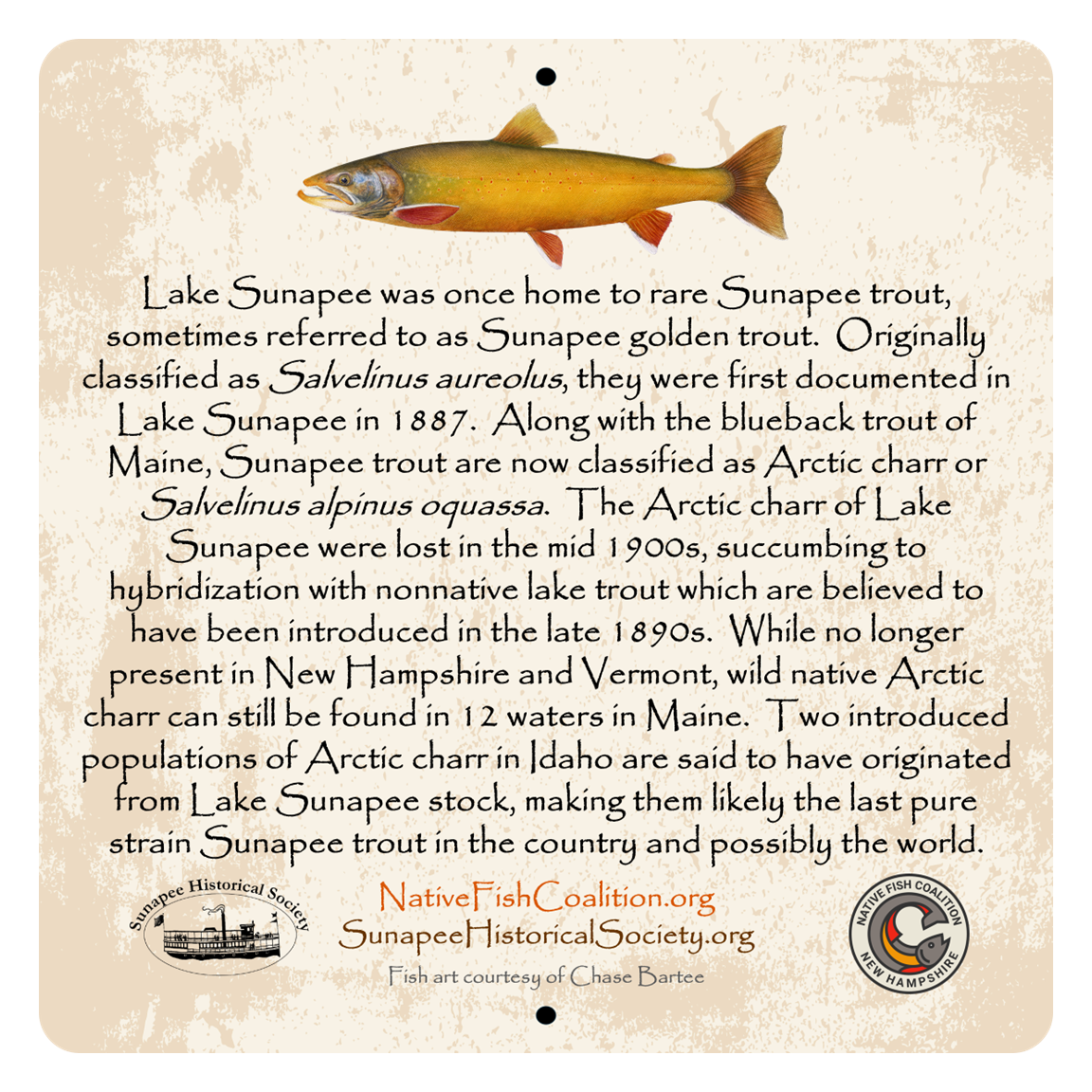 New Schwag: New Hampshire Sunapee Trout Signs...
