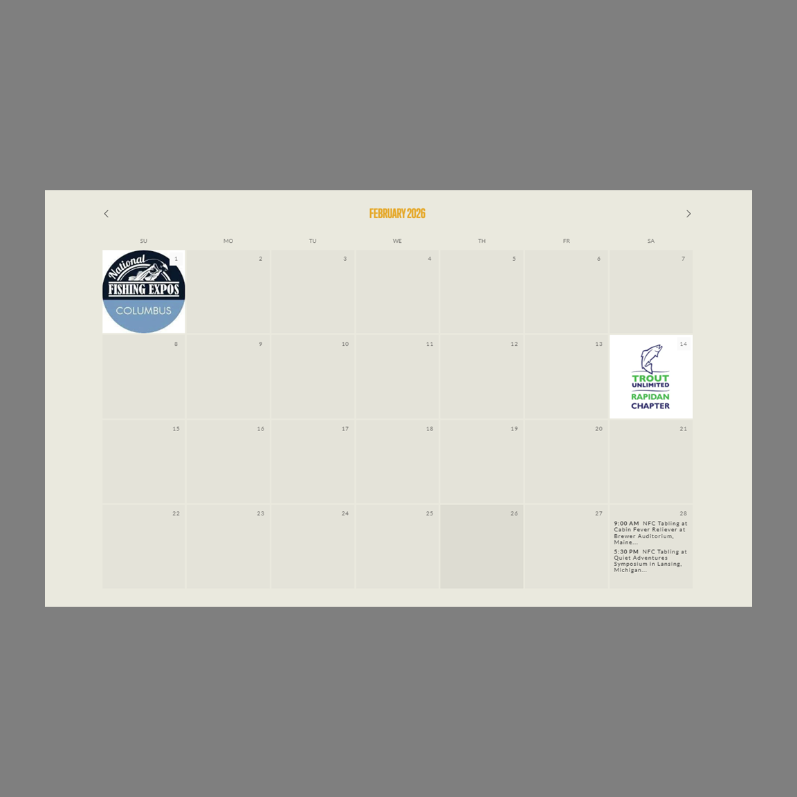 NFC Online Event Calendar