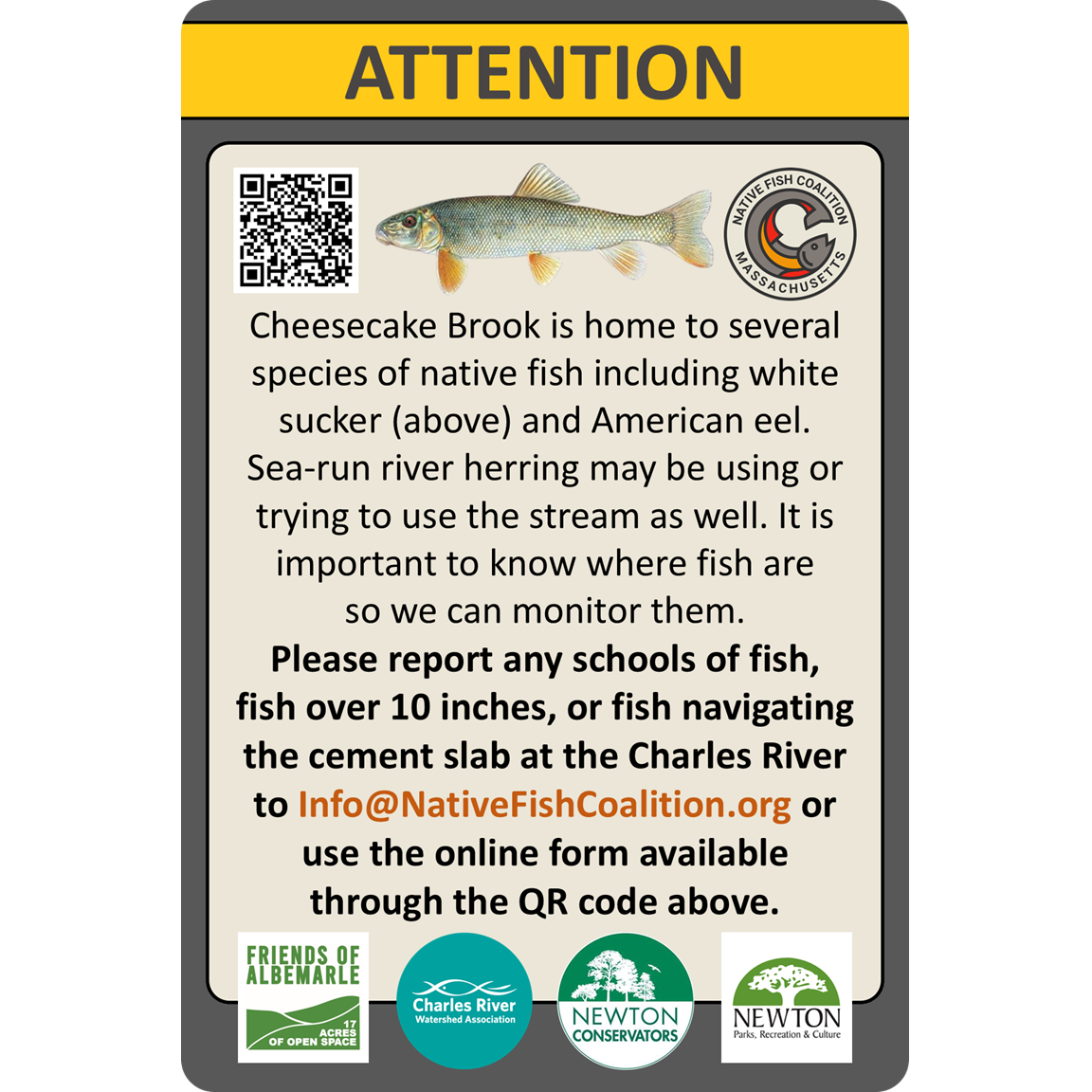 Volunteer Fish Reporting - Massachusetts (Cheesecake Brook) 