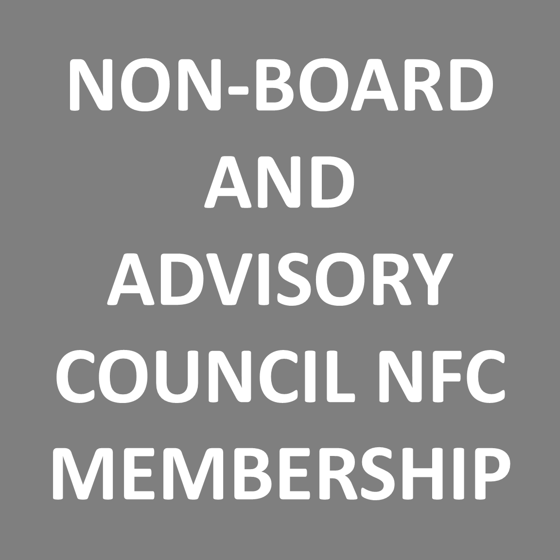 Non-Board/Advisory Council NFC Membership