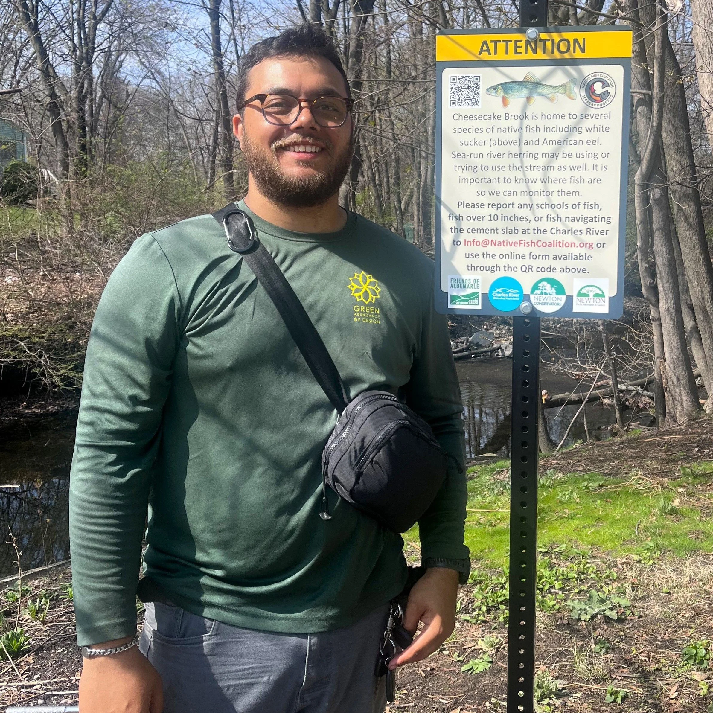 Cheesecake Brook Gets Volunteer Fish Reporting Signs... 