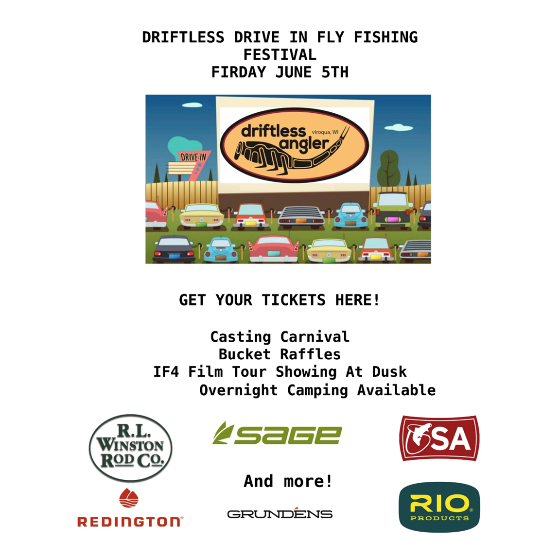 Wisconsin NFC Tabling at Driftless Drive In Fly Fishing Festival and IF4...