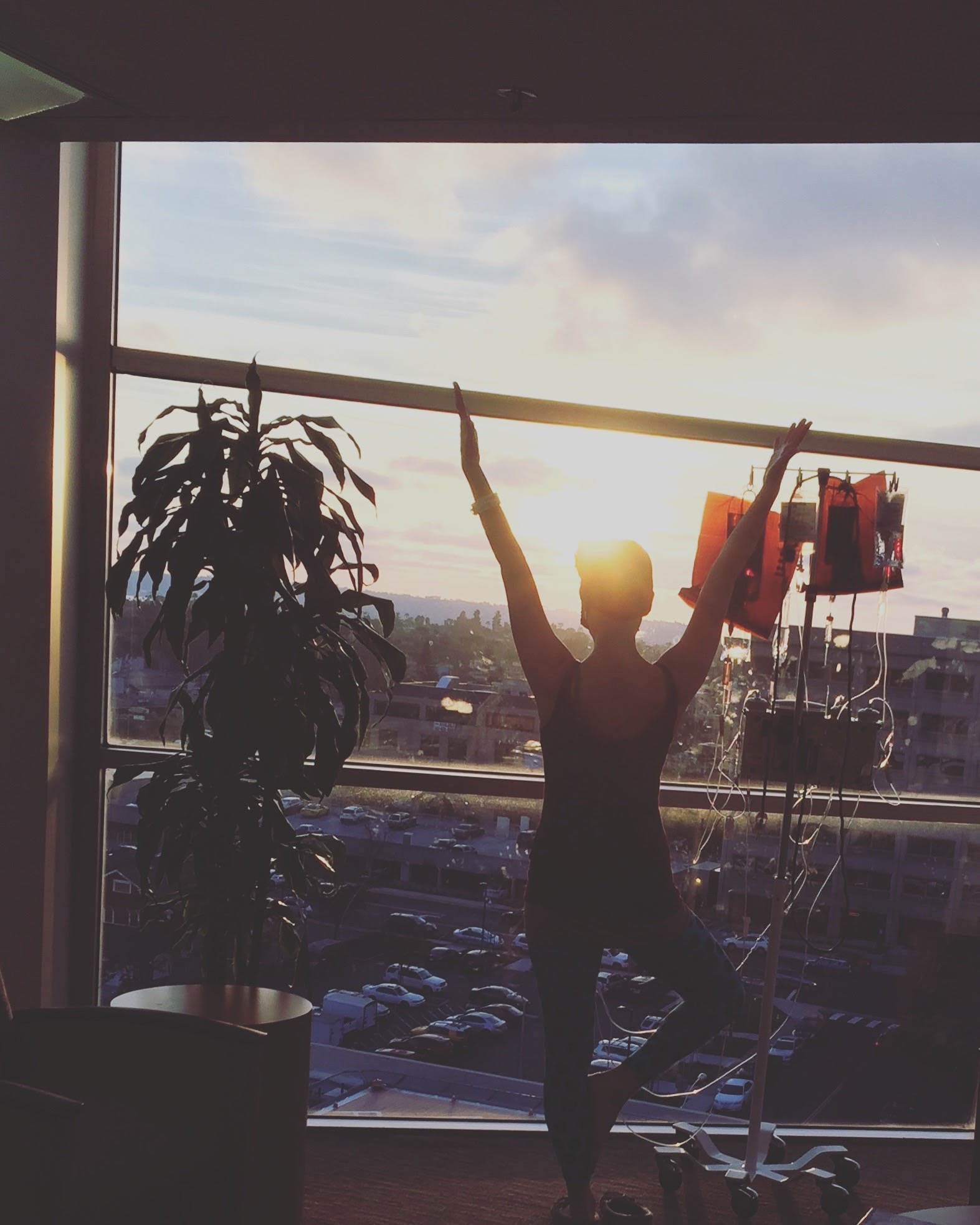 Karianne doing yoga in the hospital.jpg
