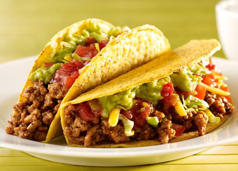 DINNER WILL BE SERVED: TACOS, BEANS, RICE, SALAD, AND DESSERT