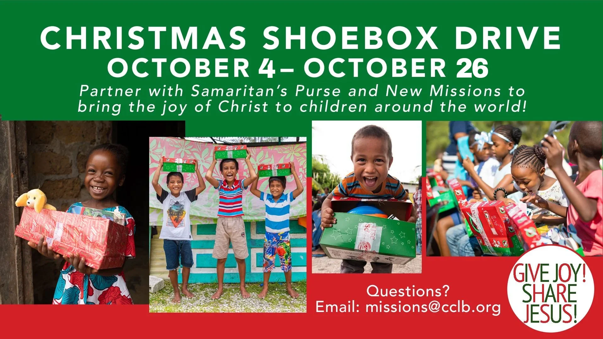 Open the Christmas Shoebox Drive Page