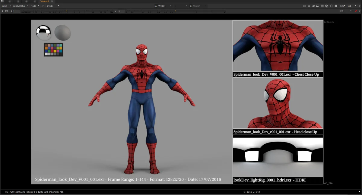 Final result with the screens thumbnails in the right hand side.