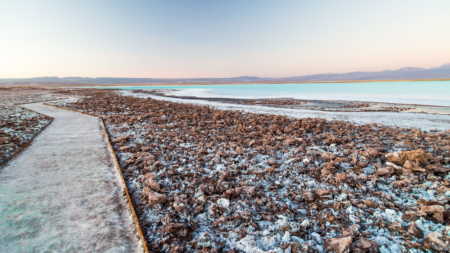 Salt lake in San Pedro de Atacama, Chile