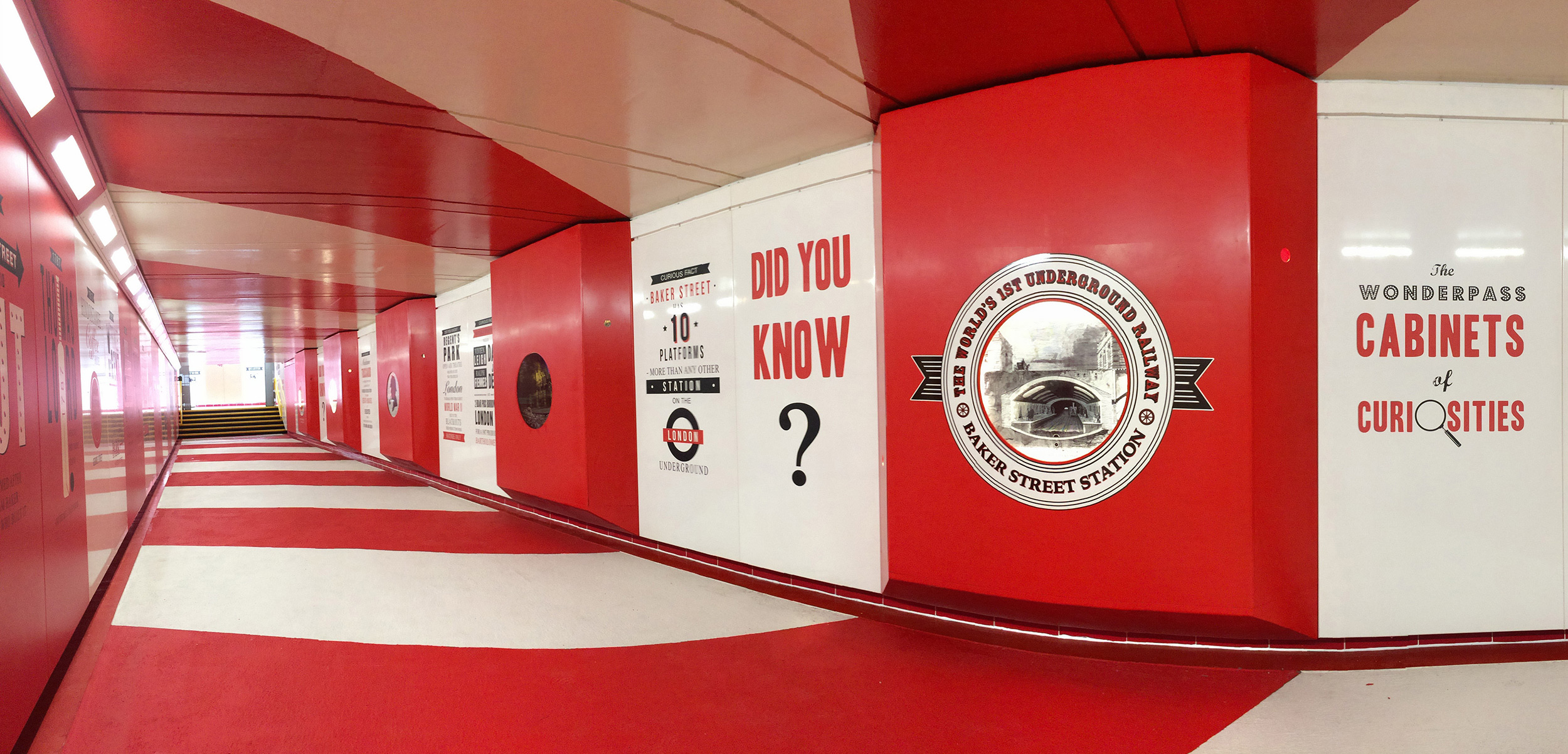 The walk-through experience includes five 'Cabinets of Curiosities'. Each invites the passer-by to peek inside to learn about Baker Street and the surrounding area’s rich cultural history and has been designed in partnership with a local attraction.