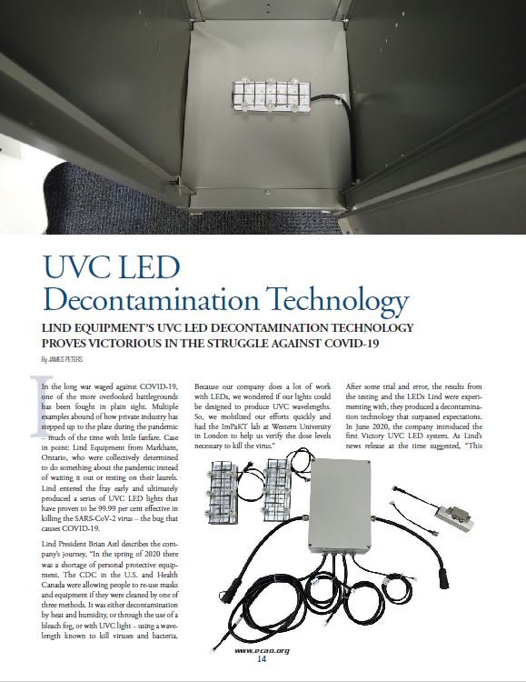 UVC LED Decontamination Technology Proves Victorious in the Struggle  Against COVID-19 — Lind Equipment