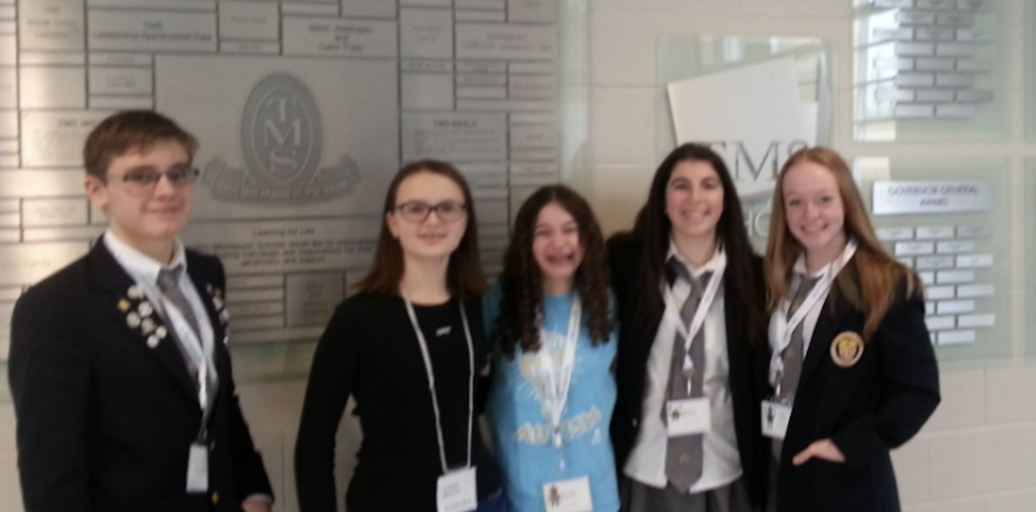 In photo: Michael Sava (9), Linda Shalash (7), Phoebe Rotman (8), Sophie Sheiner (10), Abby Nash (10)