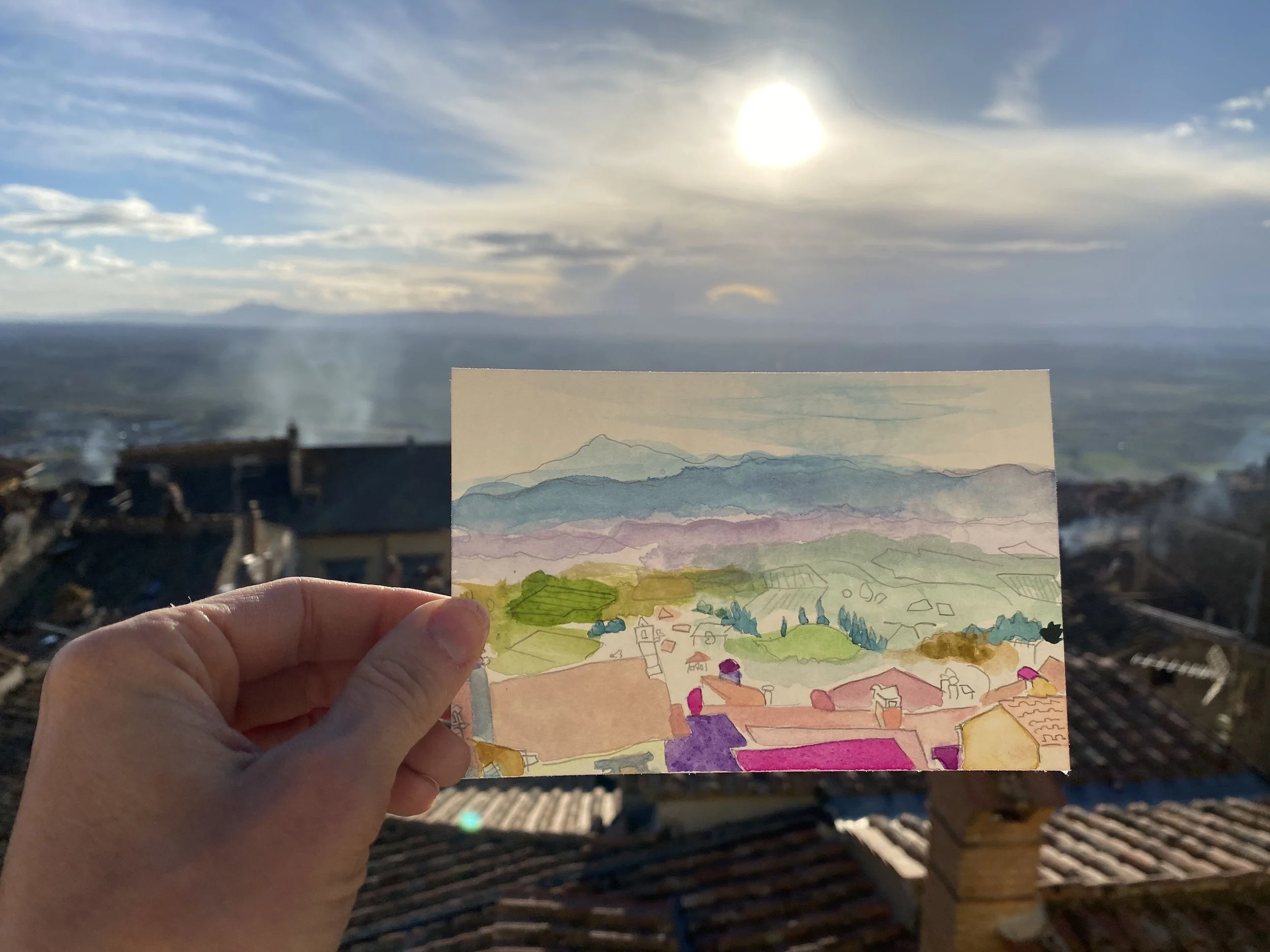 Christophillis_Cortona Valley No. 3_Watercolor and Graphite on Paper_plein air_4%22 X 6%22 low res.jpg