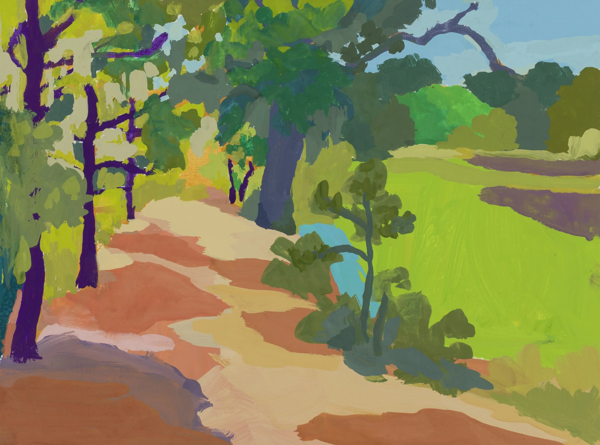 Christophillis_Marsh Pathway_Gouache on Paper_9X12.jpeg