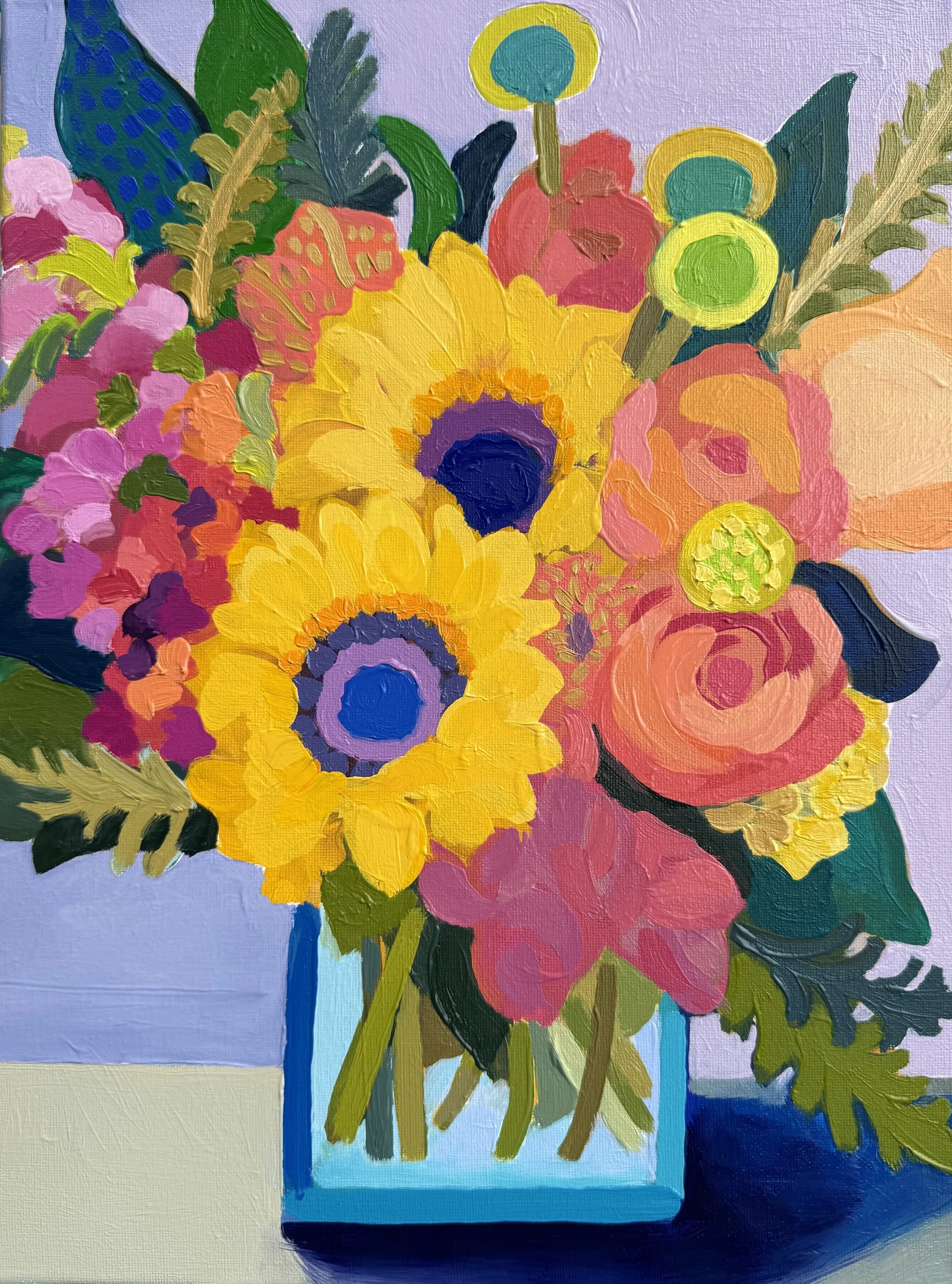 Christophillis_Summertime Sunflowers_Oil on Canvas_16" X 12".jpg