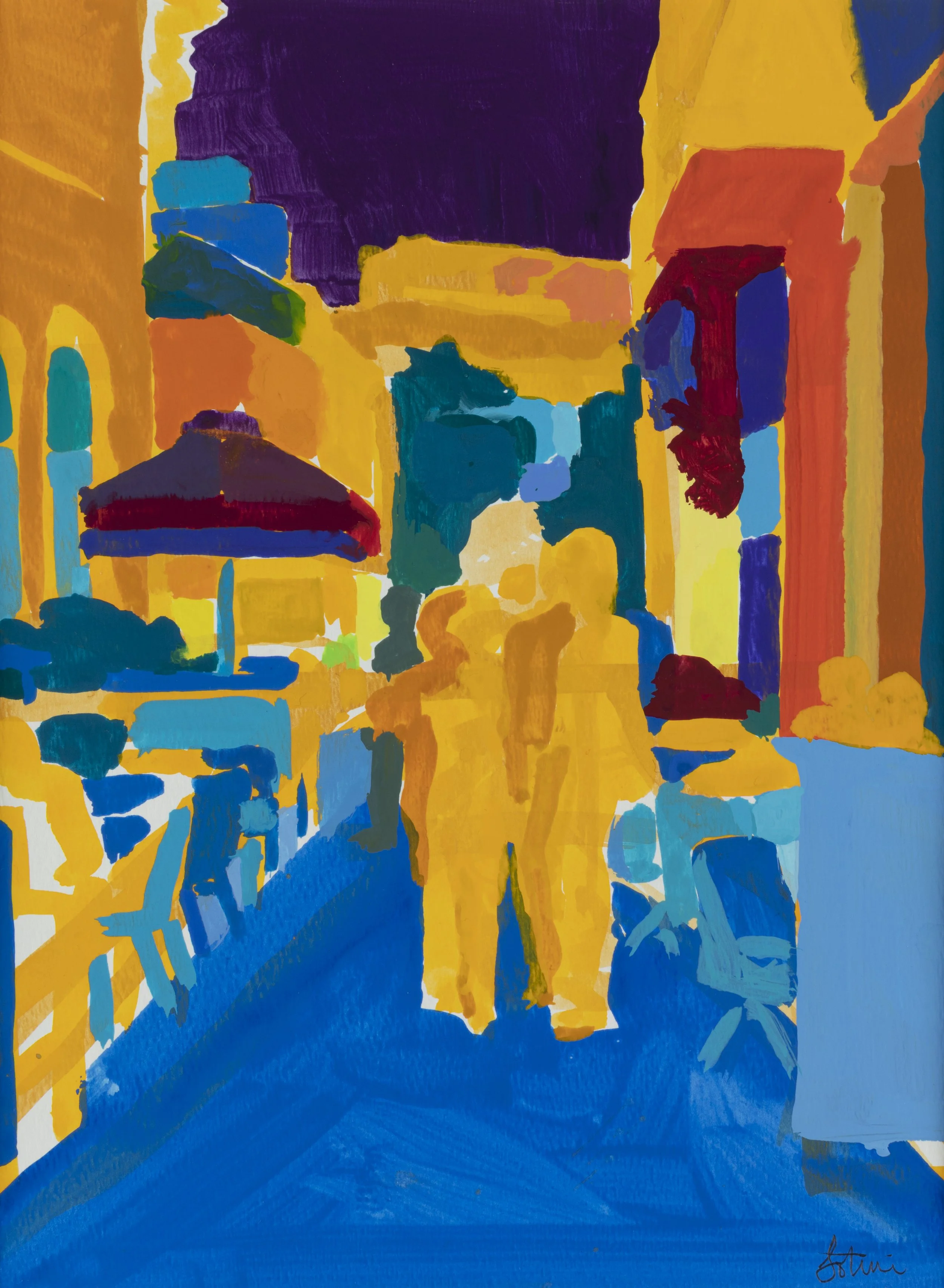 Christophillis_Nightwalk in Athens No. 1_Gouache on Paper_12X9.jpeg