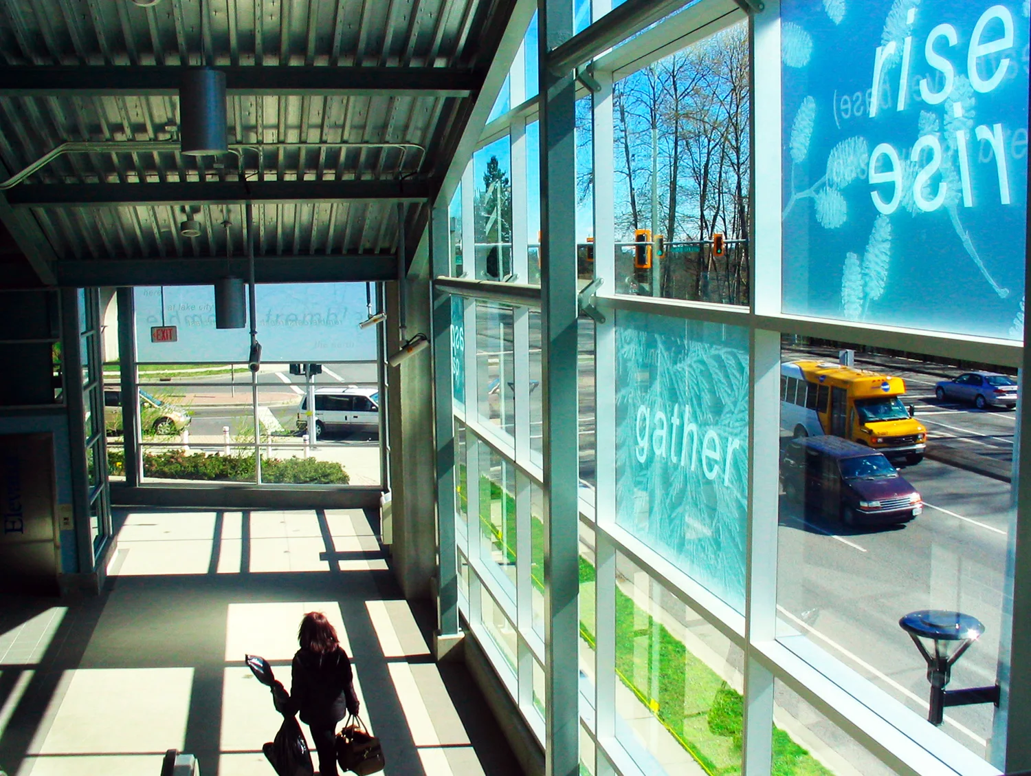 'Inhale', Katherine Kerr 2002, Lake City Skytrain Station, Vancouver