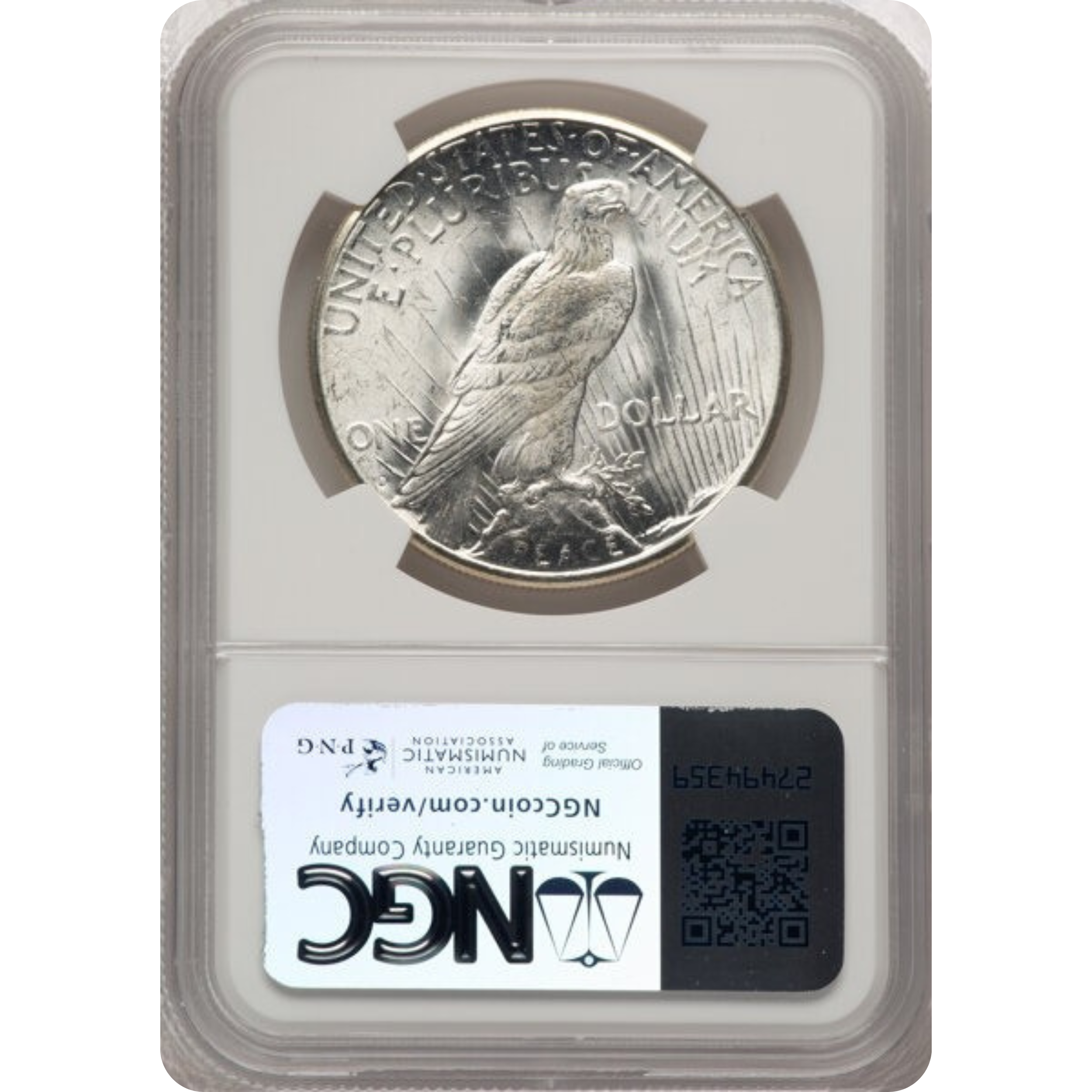 1922-S Silver Peace Dollar MS-65 NGC