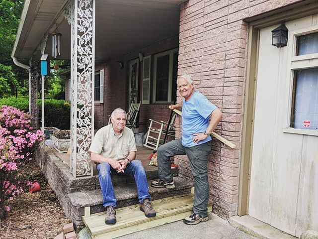 Our volunteers make a huge impact within our home repair program! Whether the job is small or large- they always manage to get it done with a smile on their face. Today we built a step, handrail and installed grab bars indoors. #affordablehousing #he