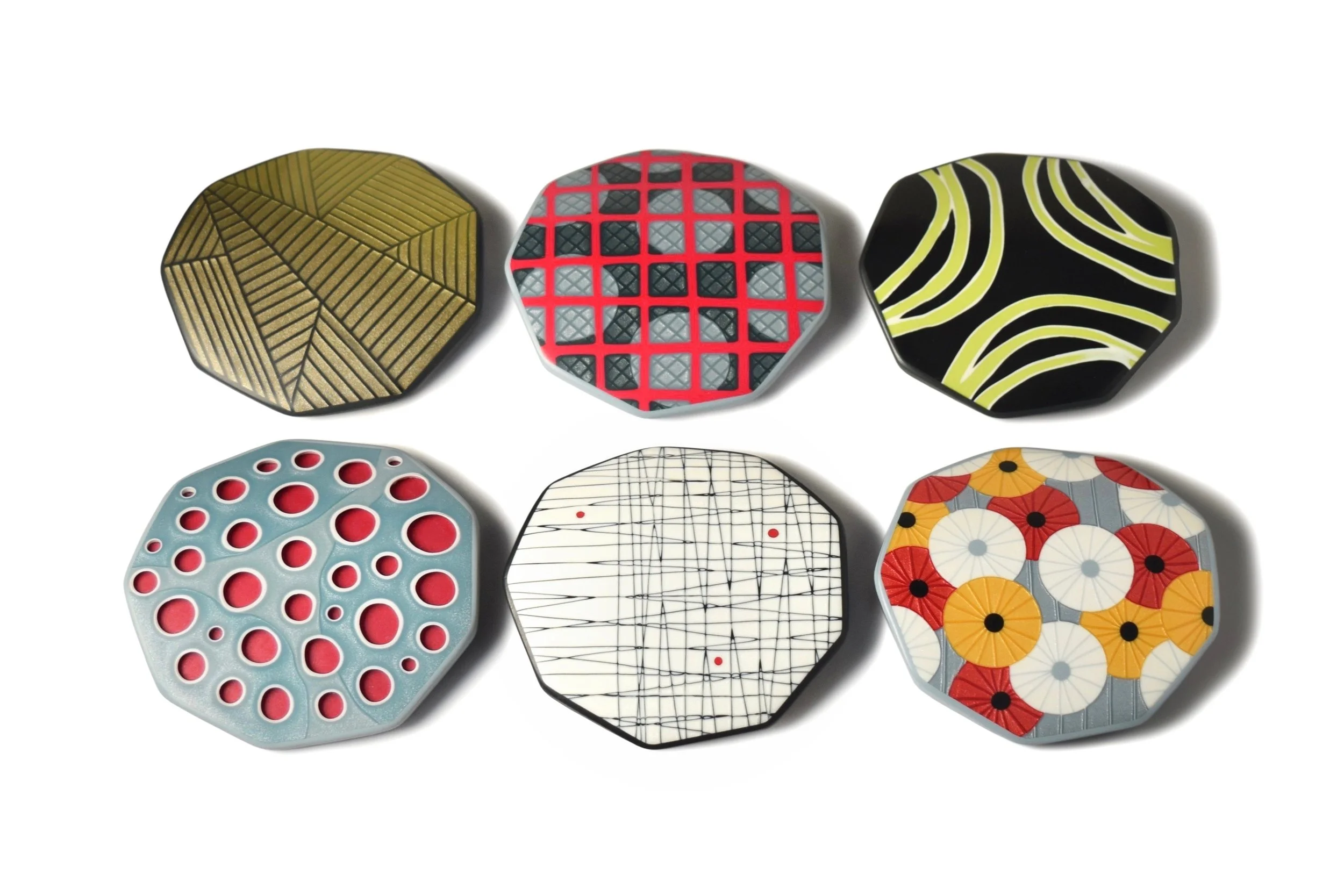 Single Slice Mokume Beads by Dan Cormier 2017