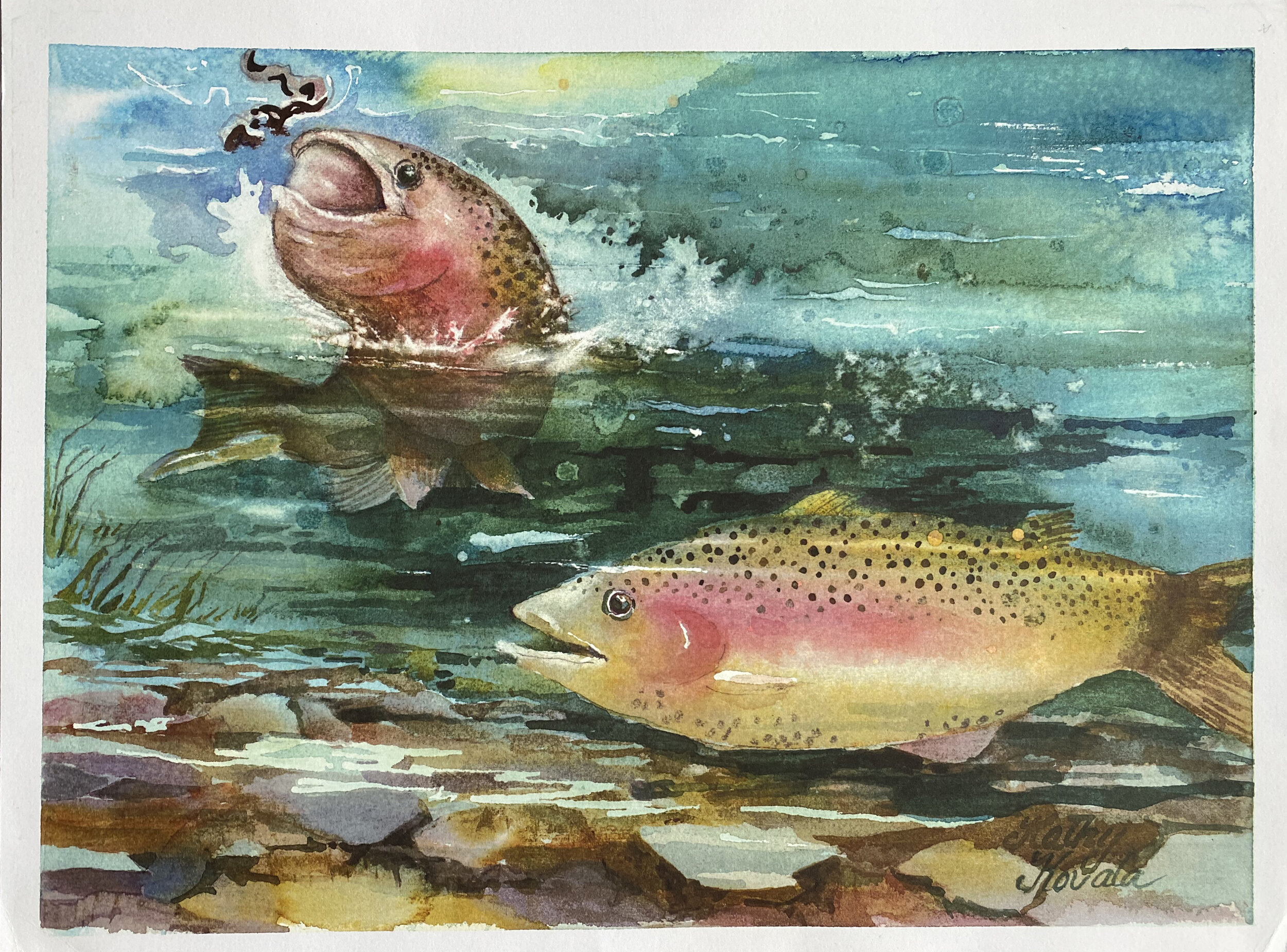 Kathy Kovala - Rainbow on the Rocks (Print).jpg
