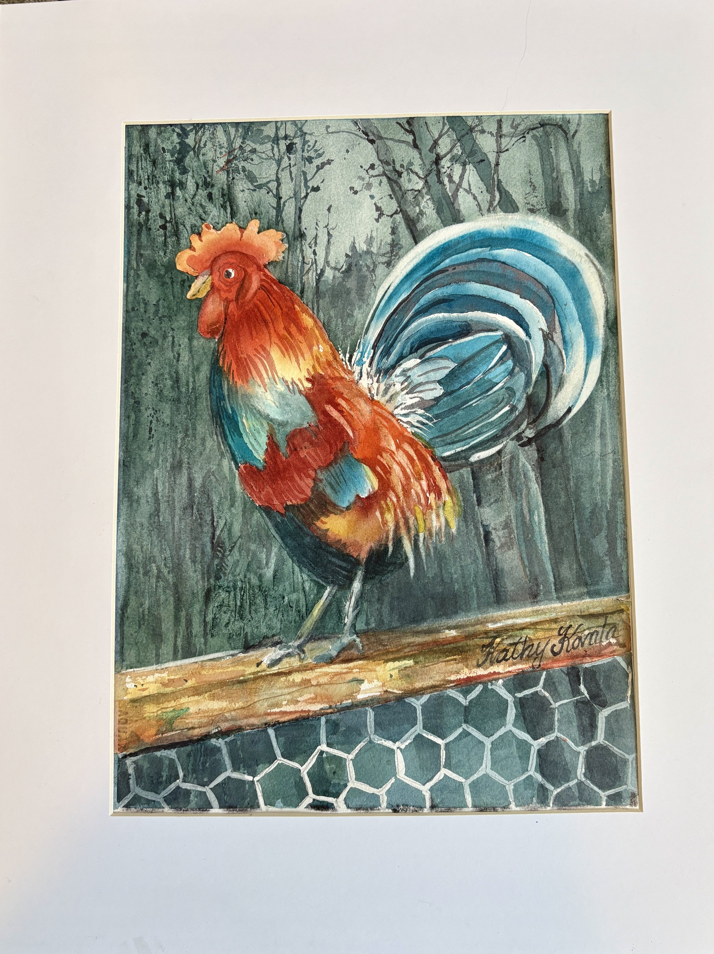 Something to Crow About - Framed Original Watercolor