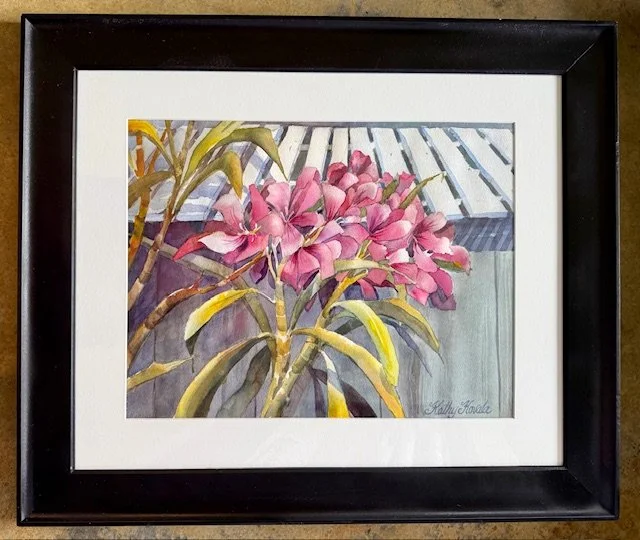 Sunshine, Slats & Shadows - Large Original Watercolor