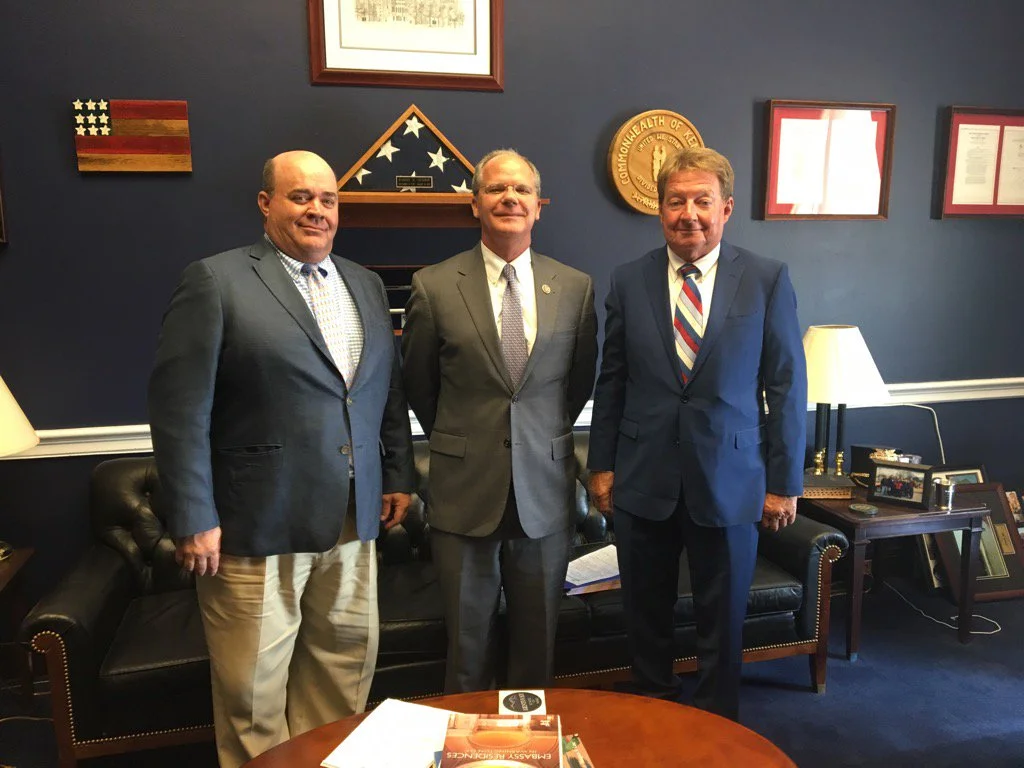 Bernard Petersonand Pat Clements met with Representative Brett Guthrie (KY-2)
