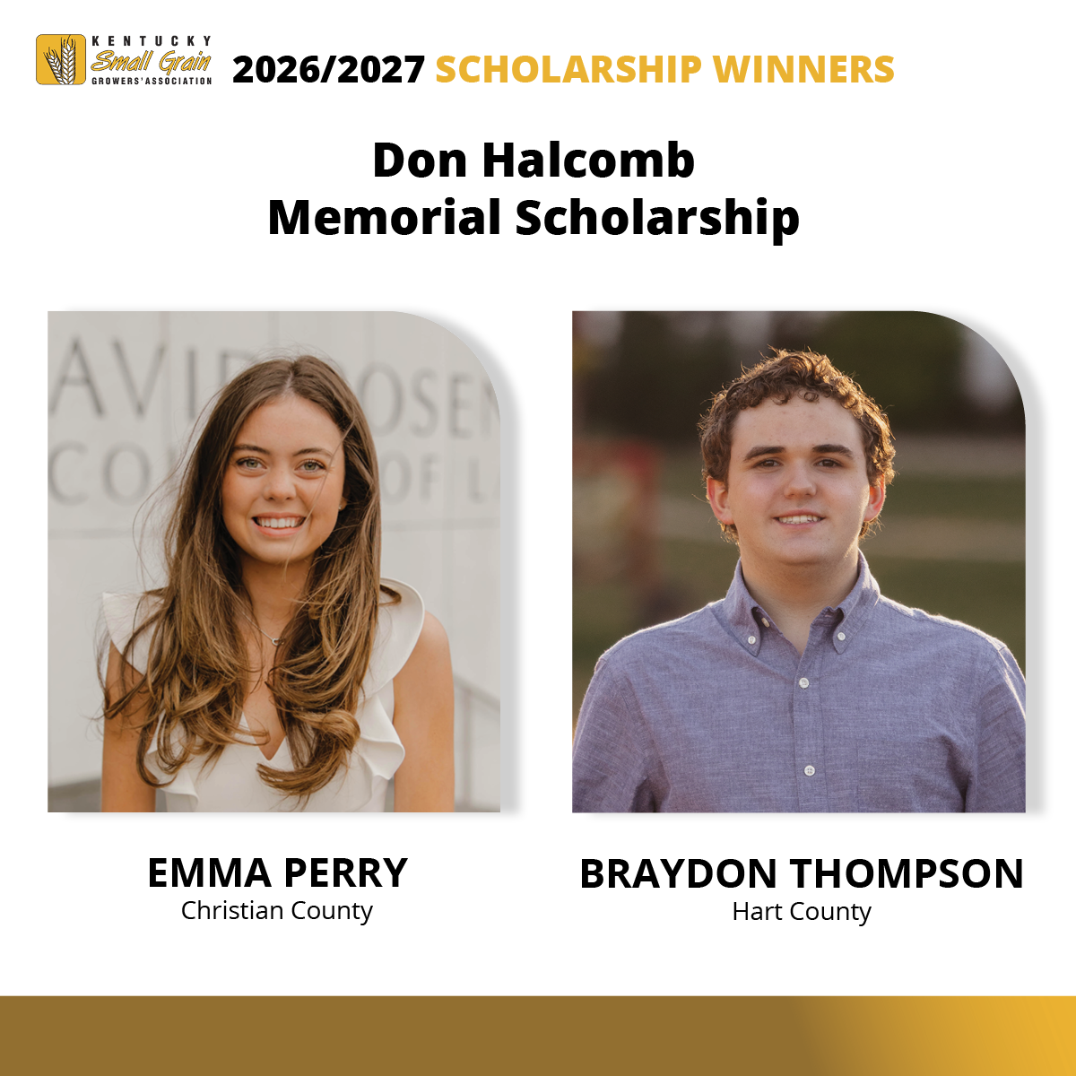 2026 Don Halcomb Memorial Scholarship Recipients Announced 
