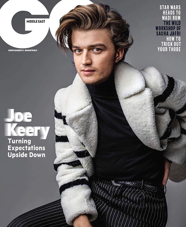 It&rsquo;s here 🙌🏼 Star of #Netflix #StrangerThings Joe Keery - @uncle_jezzy on the new cover of @gqmiddleeast July/August 2019 - read the full story at the link in my bio ❤️ 📸: @peggysirota 👕: @keanoushdarosa 💇🏽&zwj;♀️: @matthewstylist 💄: @ni