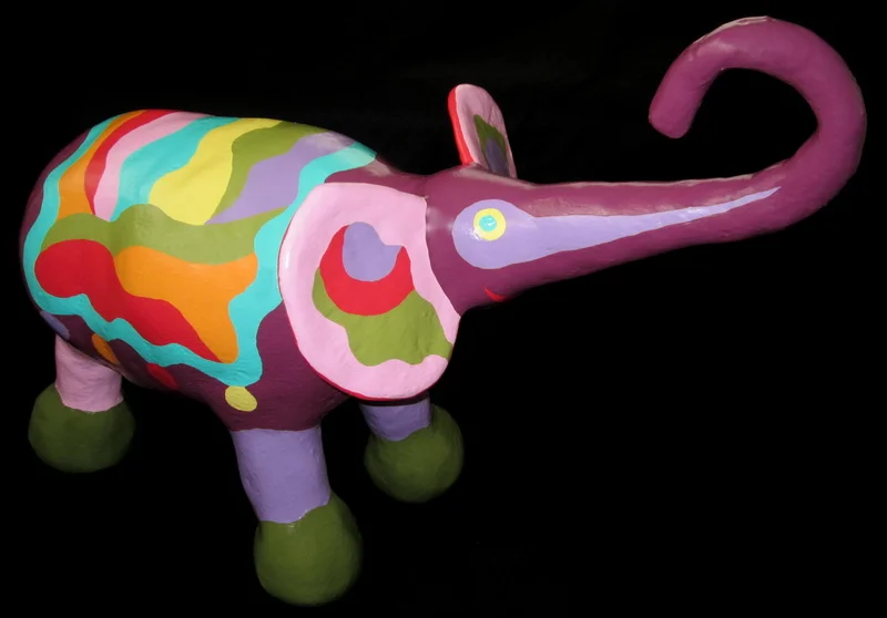 "ELLIE" Private commission Fiberglass, enamel paints, 3.5' x 2'