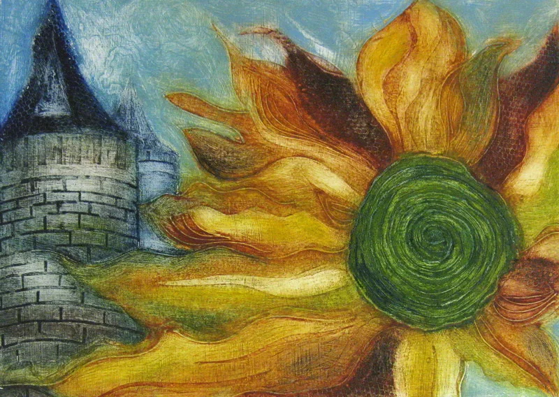 "MUIDERSLOT" Collagraph Print 16" x 20"