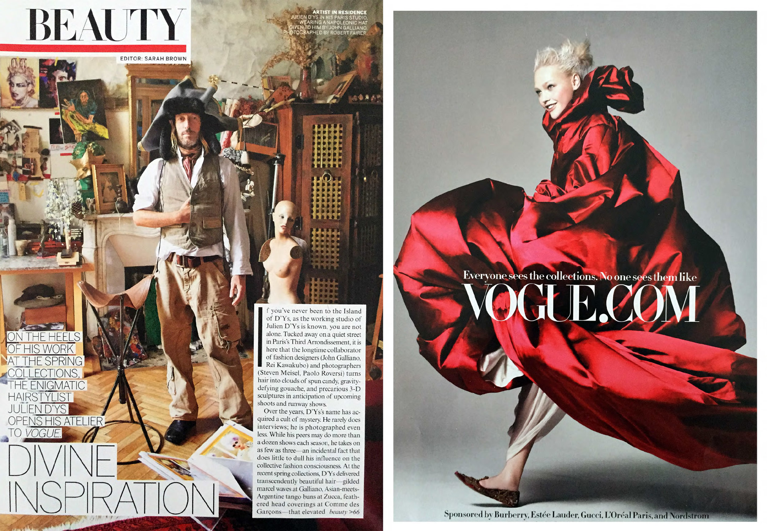 Client: Vogue Role: Assigning photo editor Photographers: Robert Fairer; Craig McDean