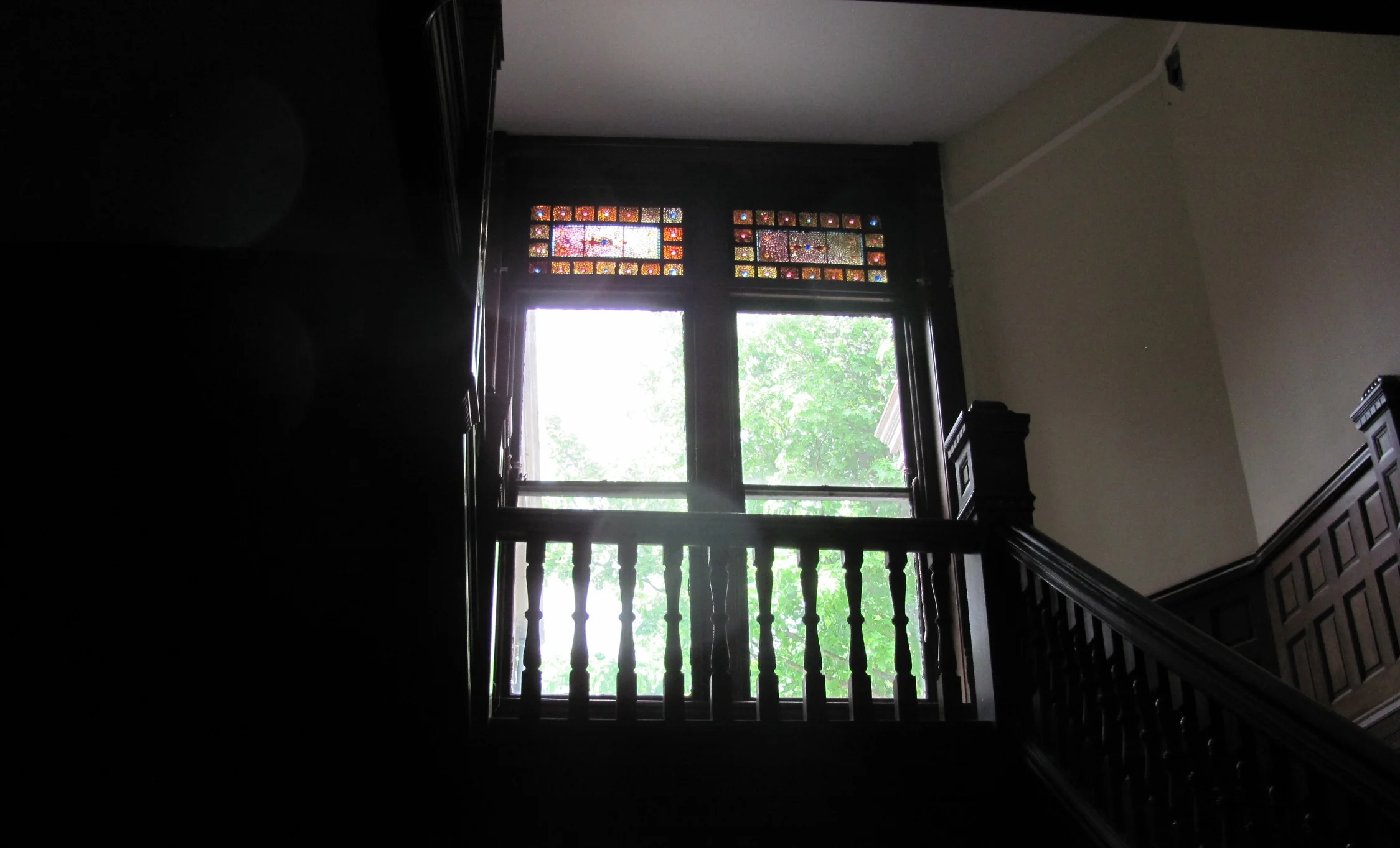 Ornate stained glass windows