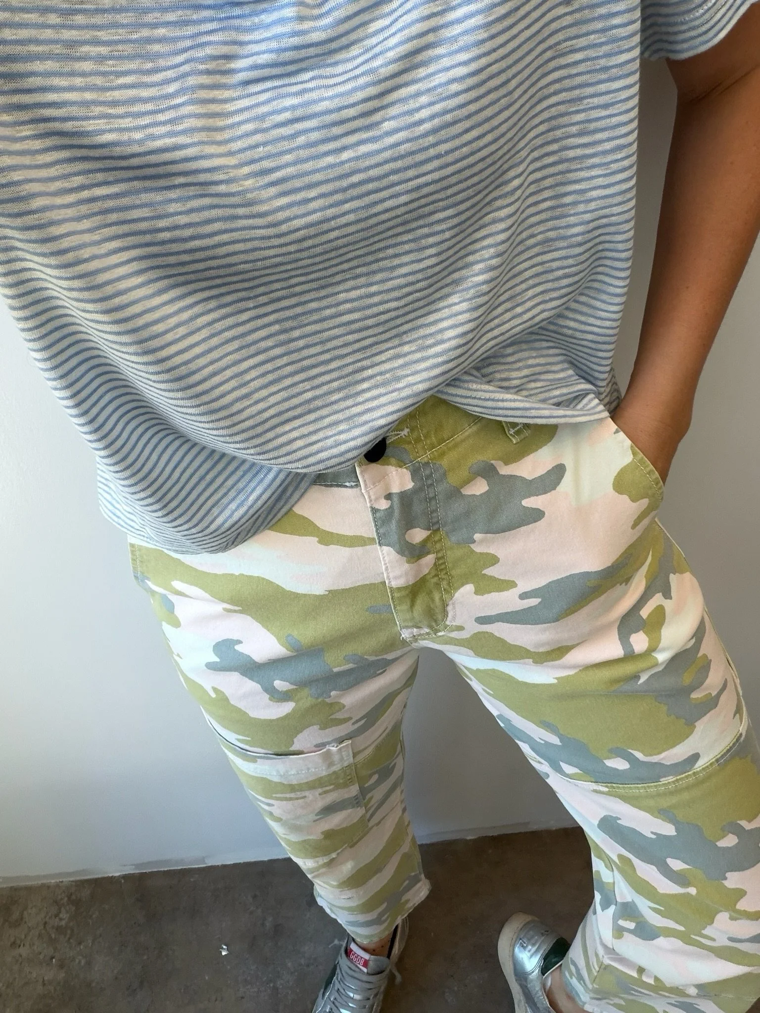 This or That?? 
Which printed pant are you loving? Ken&rsquo;s camo or Sarah&rsquo;s cheetah