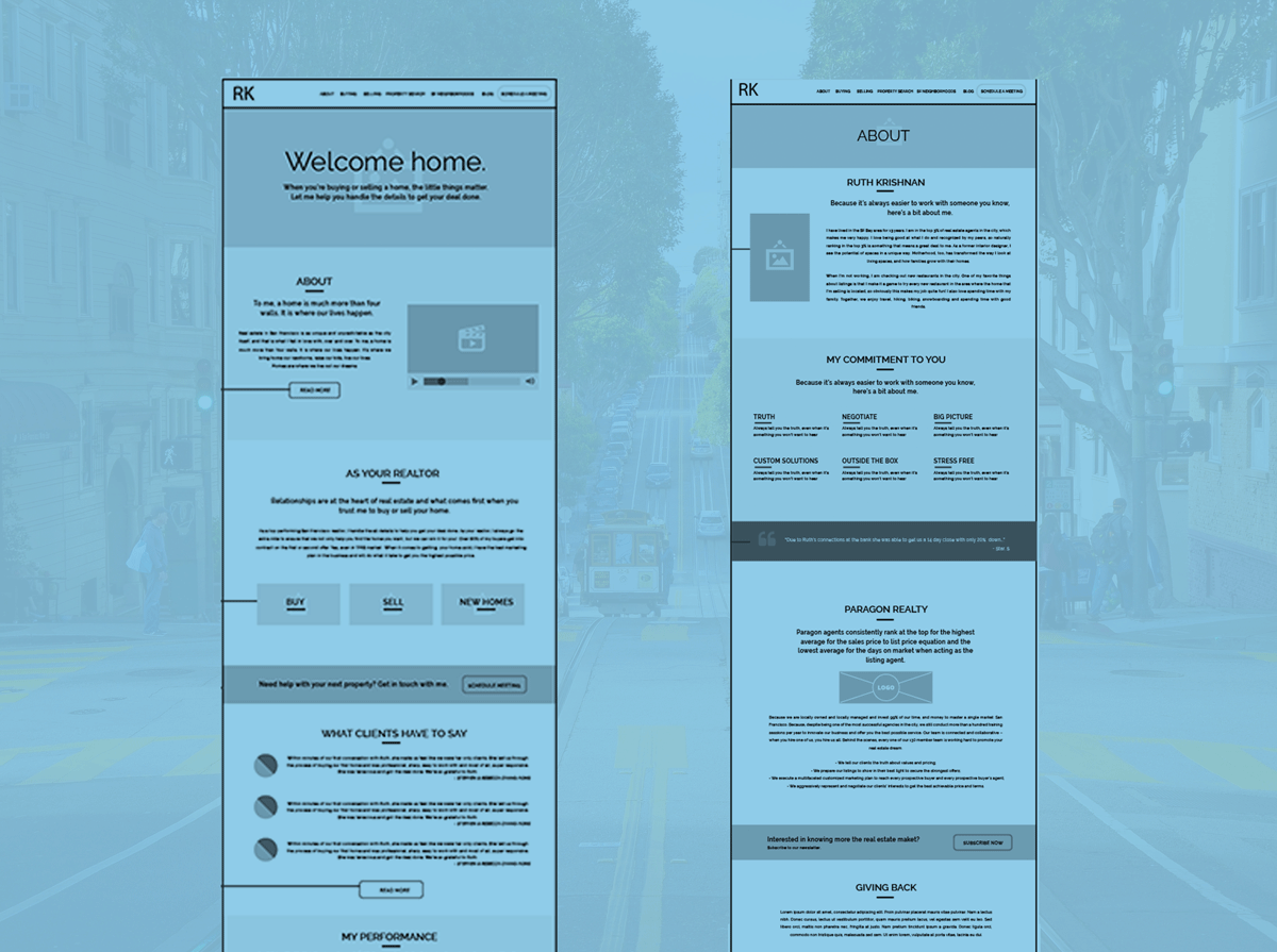 Simplifying an information rich Realtor website