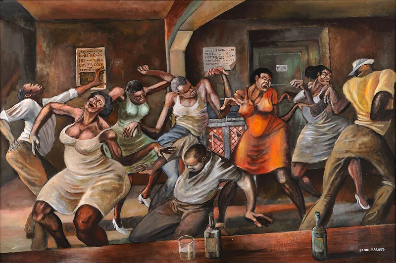 Dance Hall Oil on board 24x36 inches 1969 Signed Photo credit: John Wilson White Studio