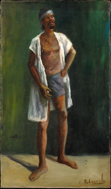 Standing Man Oil on canvas 24x30 inches c. 1950 Signed Photo credit: John Wilson White Studio