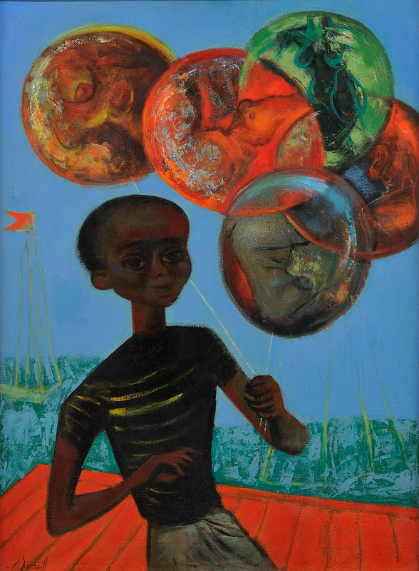 Boy with Balloons Oil on canvas 30x22 inches Year unknown Signed Photo credit: John Wilson White Studio