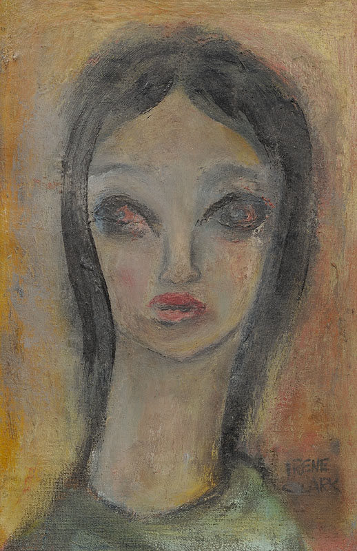 Portrait of a Girl Oil on board 7x5 inches c. 1950 Signed Photo credit: John Wilson White Studio