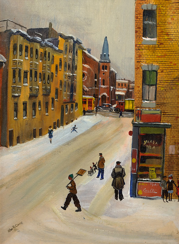 Winter Scene from my Window Watercolor 15 1/2x11 inches 1933 Signed and dated On loan to the National Museum of African American History and Culture. Currently on display as part of the 4th floor Visual Arts Exhibit. Photo credit: John Wilson White Studio