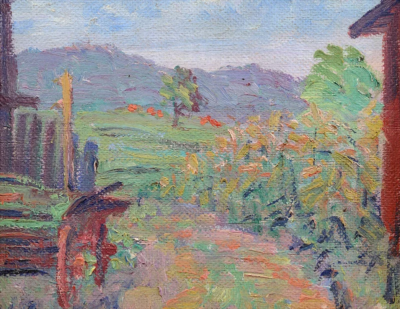 Untitled (Landscape) Oil on board 7 1/2x9 1/2 inches Year unknown Not signed Photo credit: John Wilson White Studio