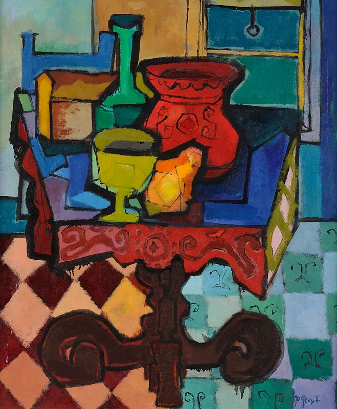 Untitled (Still Life) Oil on canvas 17x16 inches 1954 Signed