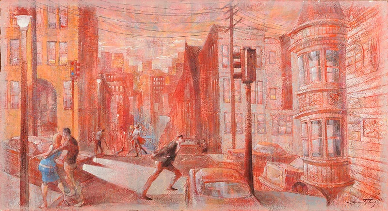 Untitled Oil on masonite board 44x22 inches c. 2000 Signed Photo credit: John Wilson White Studio