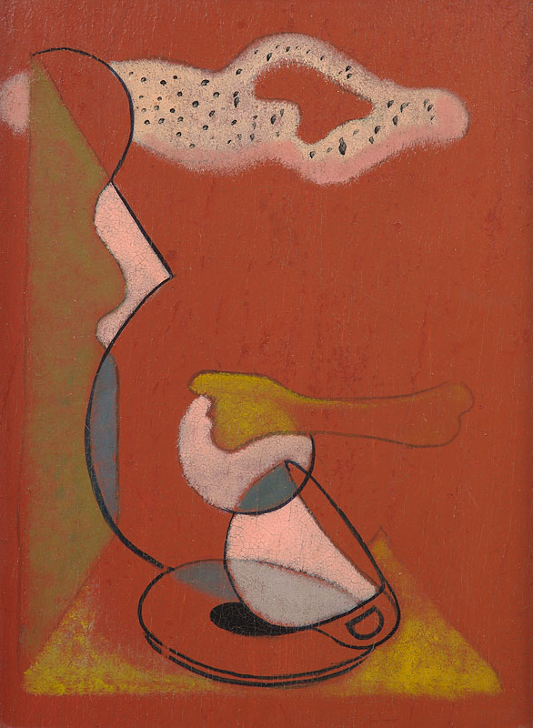 Breakfast Oil on board 16x11 1/2 inches 1945 Letter of authenticity is attached to the back Photo credit: John Wilson White Studio