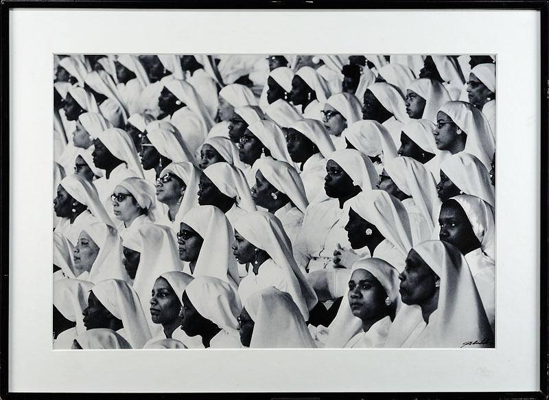 Muslim Women in Chicago Photograph, silver gelatin print 20x29 inches 1970 Signed and dated Photo credit: John Wilson White Studio